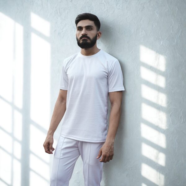 “Anukull Men’s White Co-ord Set (Night Suit) | T-shirt & Pants”